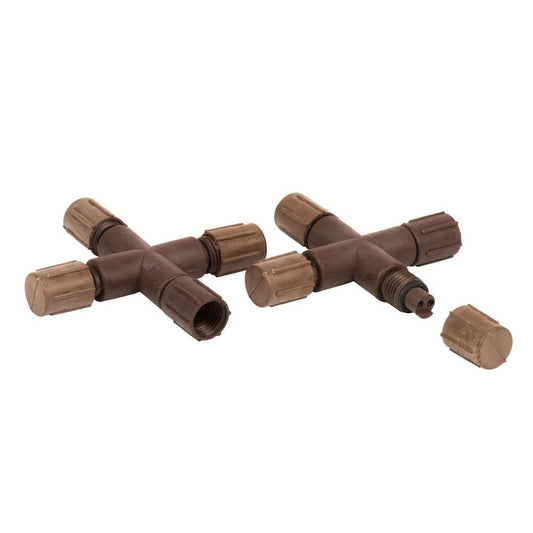 Skorter | Vickerman Led Coaxial X Splitter Set, Brown, 6/Bag, Csa/Us Listed, 2" Plastic