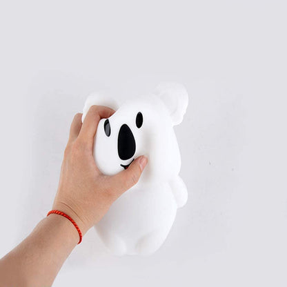 Skorter | Tianhaixing Koala Night Light - Rechargeable Led Silicone Lamp, 9 Colors, Touch & Remote Control