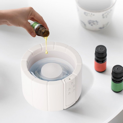 Skorter | AuroMist Ultrasonic Flame Humidifier | Cozy bonfire light humidifier with aromatherapy function