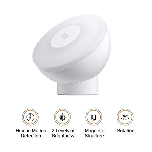 Skorter | Xiaomi Mi Motion Activated Night Light 2 - Small White Plastic Led Lamp