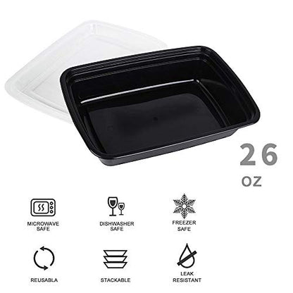 Skorter | 100 Piece: Meal Prep Reusable Containers - BPA-Free - Bento Insulated Lunch Boxes