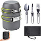 Skørter | Outdoor Camping Cookware Set for 1-2 People Camping Cooking with Portable Bags and Tableware Camping & Hiking Equipment