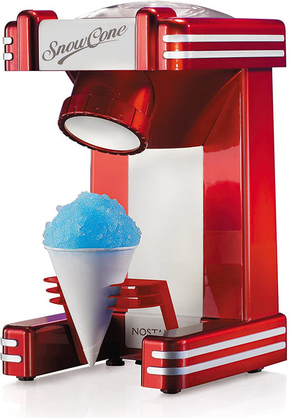 Skørter | Electric Hawaiian Tabletop Snow Cone Machine, Shaved Ice Machine Included 1 Reusable Plastic Cup and Ice Molds, White/Green