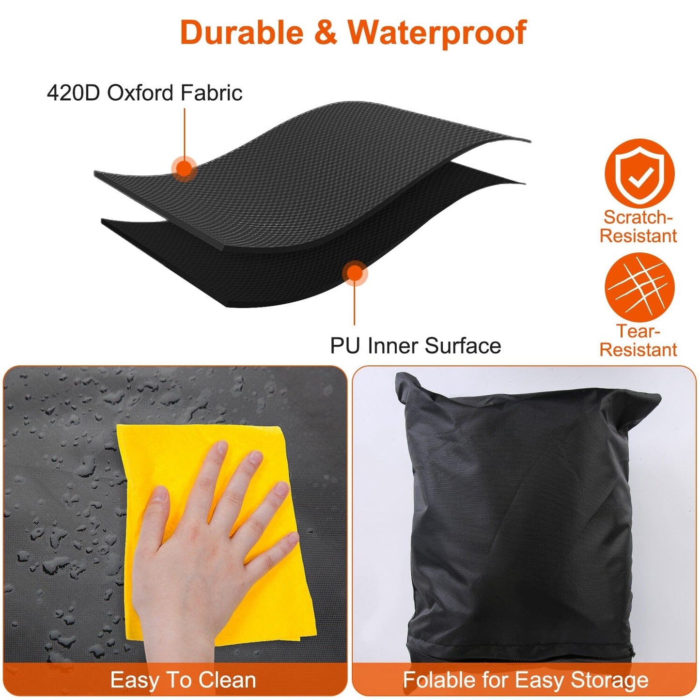 Skorter | 420D Oxford fabric fuel rectangular wood rack cover