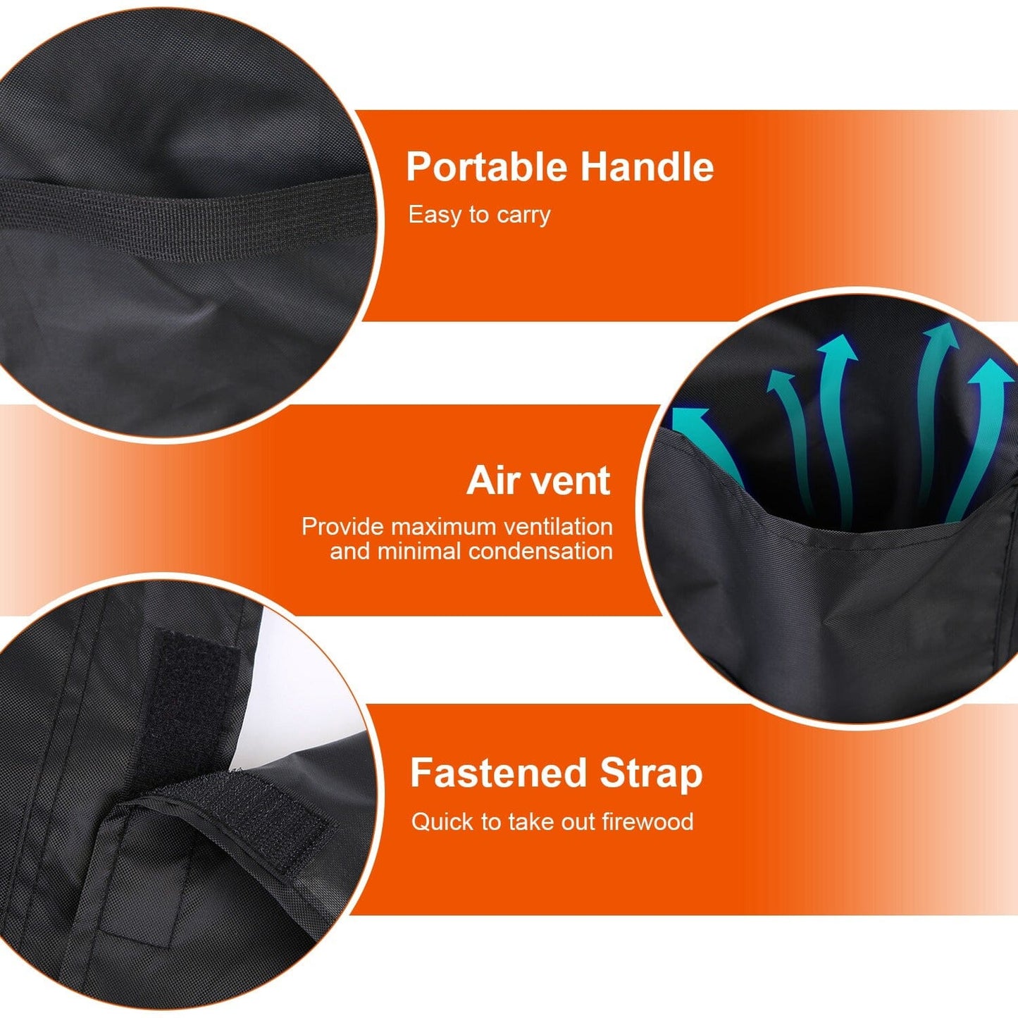 Skorter | 420D Oxford fabric fuel rectangular wood rack cover