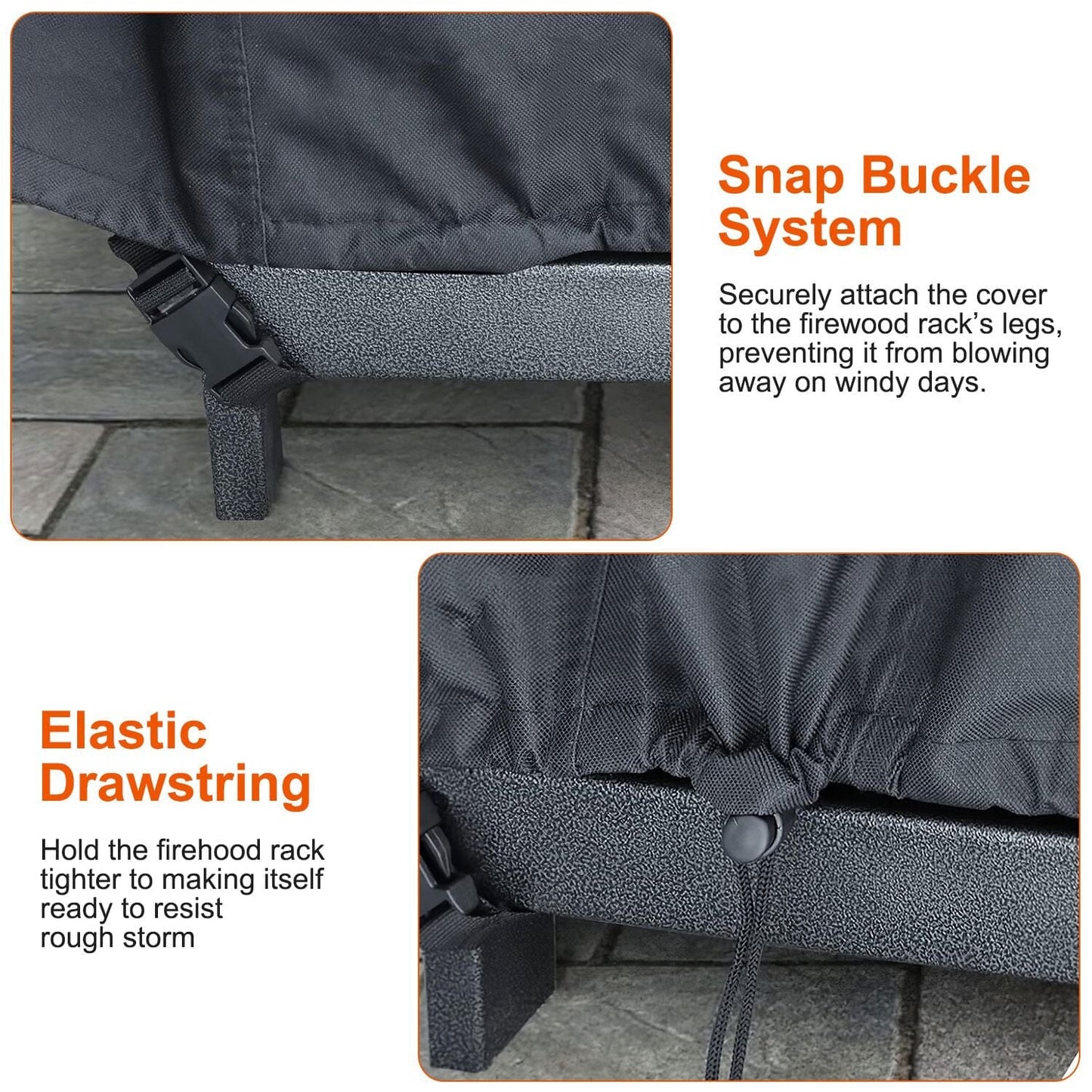 Skorter | 420D Oxford fabric fuel rectangular wood rack cover