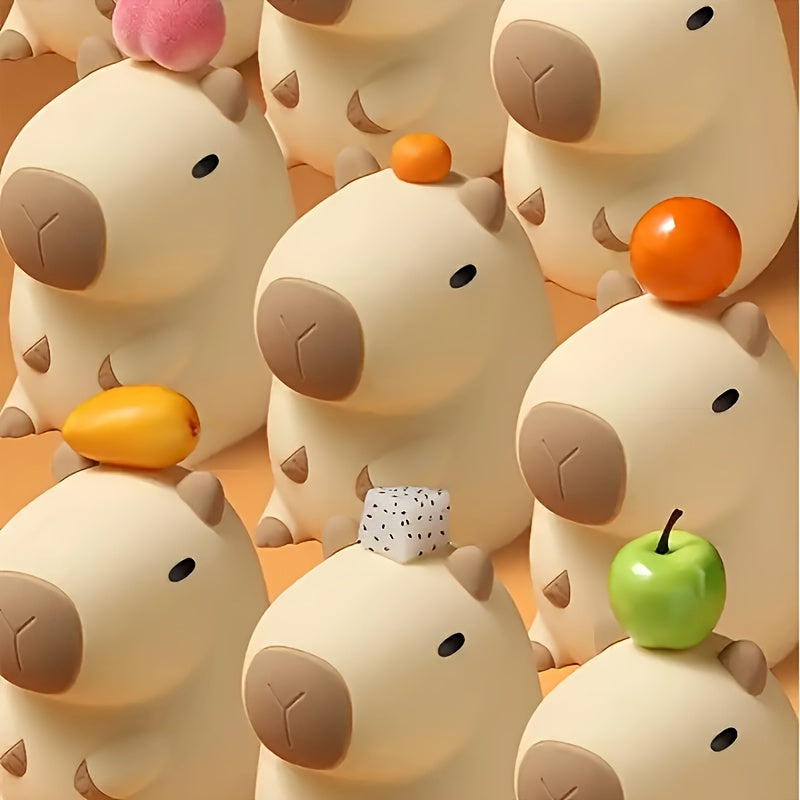 Skorter | CapyGlow - Cute Capybara Night Light with USB Rechargeable Silicone Lamp
