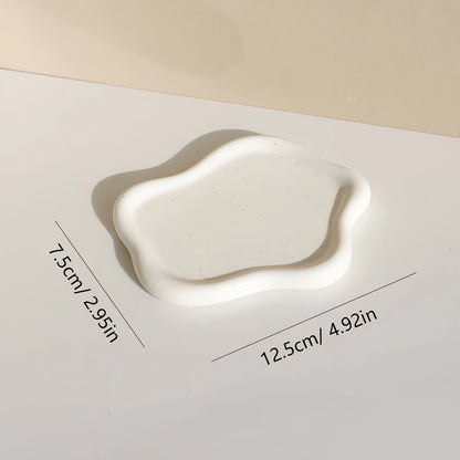 Skorter | CloudTray - White Cloud-Shaped Ceramic Jewelry Box | For Rings & Earrings