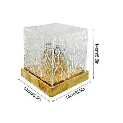 Skorter | Nordic Glass Cube Lamp with Ambient Light