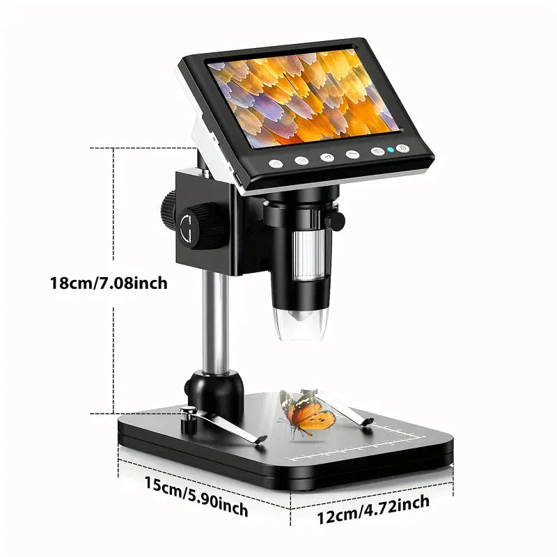 Skorter | 4.3'' IPS LCD Digital Microscope 1000X Magnification Microscope