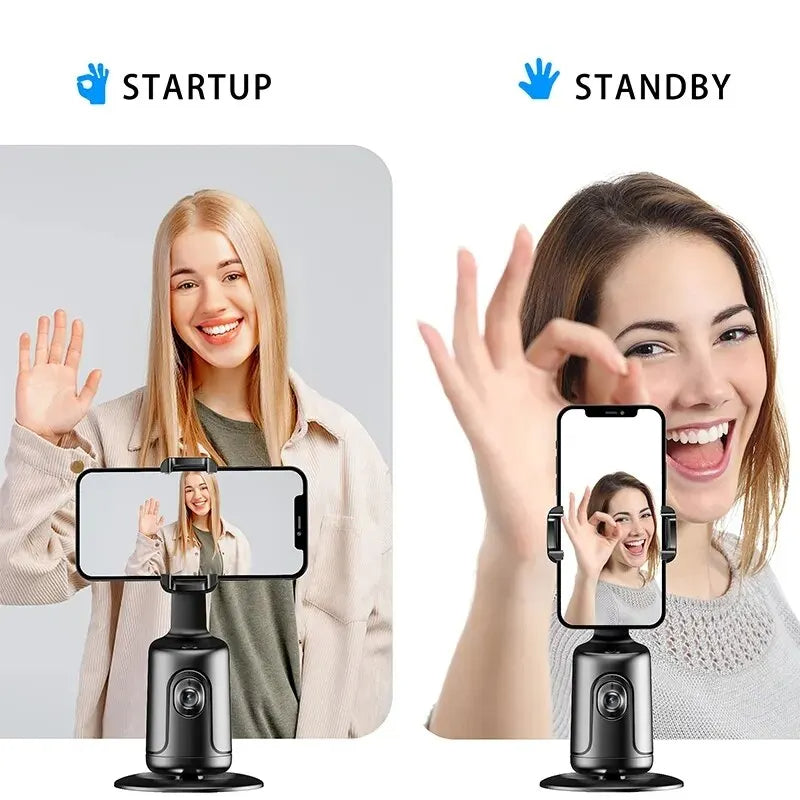 Skorter | 360 AI Smart Gimbal Auto Face Recognition Phone Holder with Live Stabilizer & Tripod