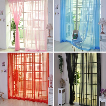 Skorter | 2 pcs Flower Voile Curtains - 200cm x 100cm Sheer Window Panels with Eyelets, Lightweight & Washable