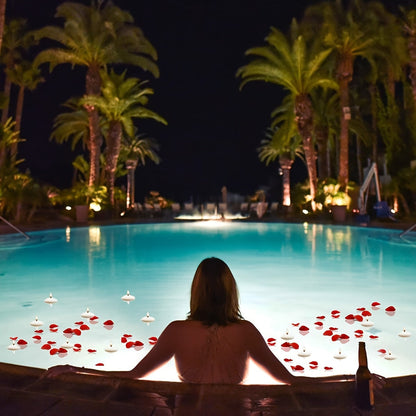 Skorter | 40 Pieces Premium Floating Candles - Ideal for Weddings & Special Occasions | Smokeless, Natural Paraffin Wax