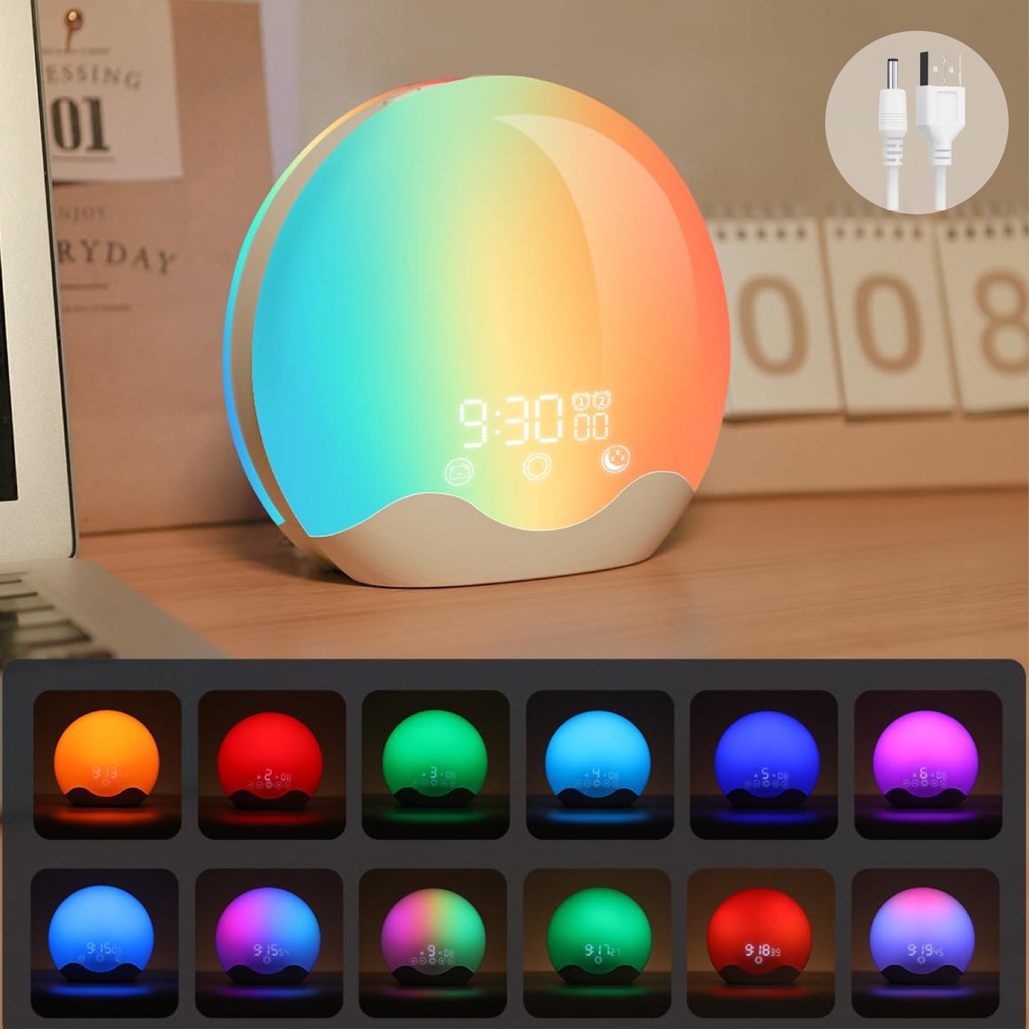 Skorter | HaloLight - Sunrise Simulation Alarm Clock with Touch Control