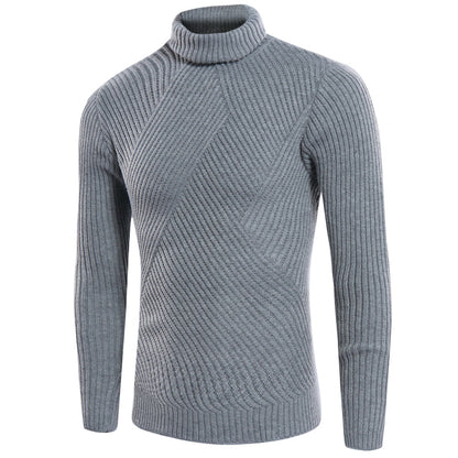 Men's stylish turtleneck sweater with textured design Skorter