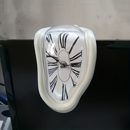 Skorter | Surrealist Bent Roman Wall Clock - Stylish Melting Clock for Home Decoration