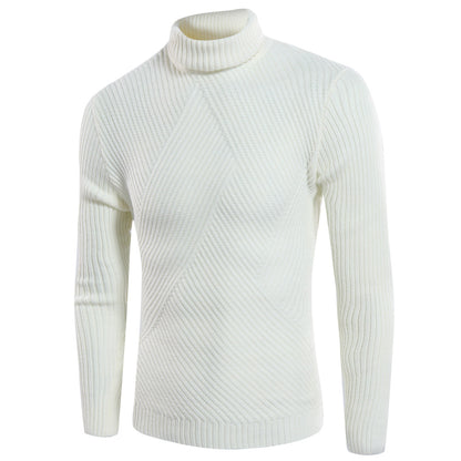Men's stylish turtleneck sweater with textured design Skorter