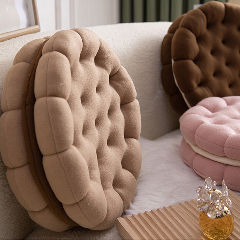 Skorter | Cute Biscuit Circle Shape Seat Cushion