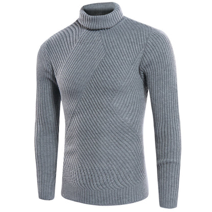 Men's stylish turtleneck sweater with textured design Skorter