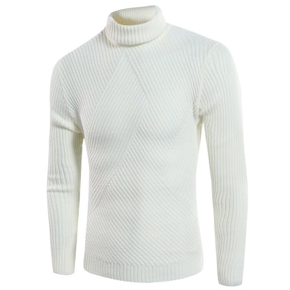 Men's stylish turtleneck sweater with textured design Skorter