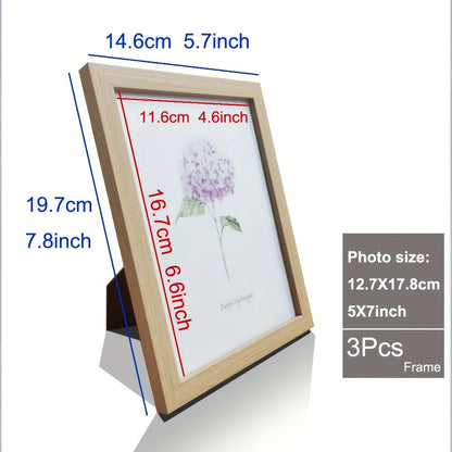 Skorter | 3-part Wooden Picture Frame - Classic Picture Frame for Wall and Table Decoration, Perfect for Parties and Gifts