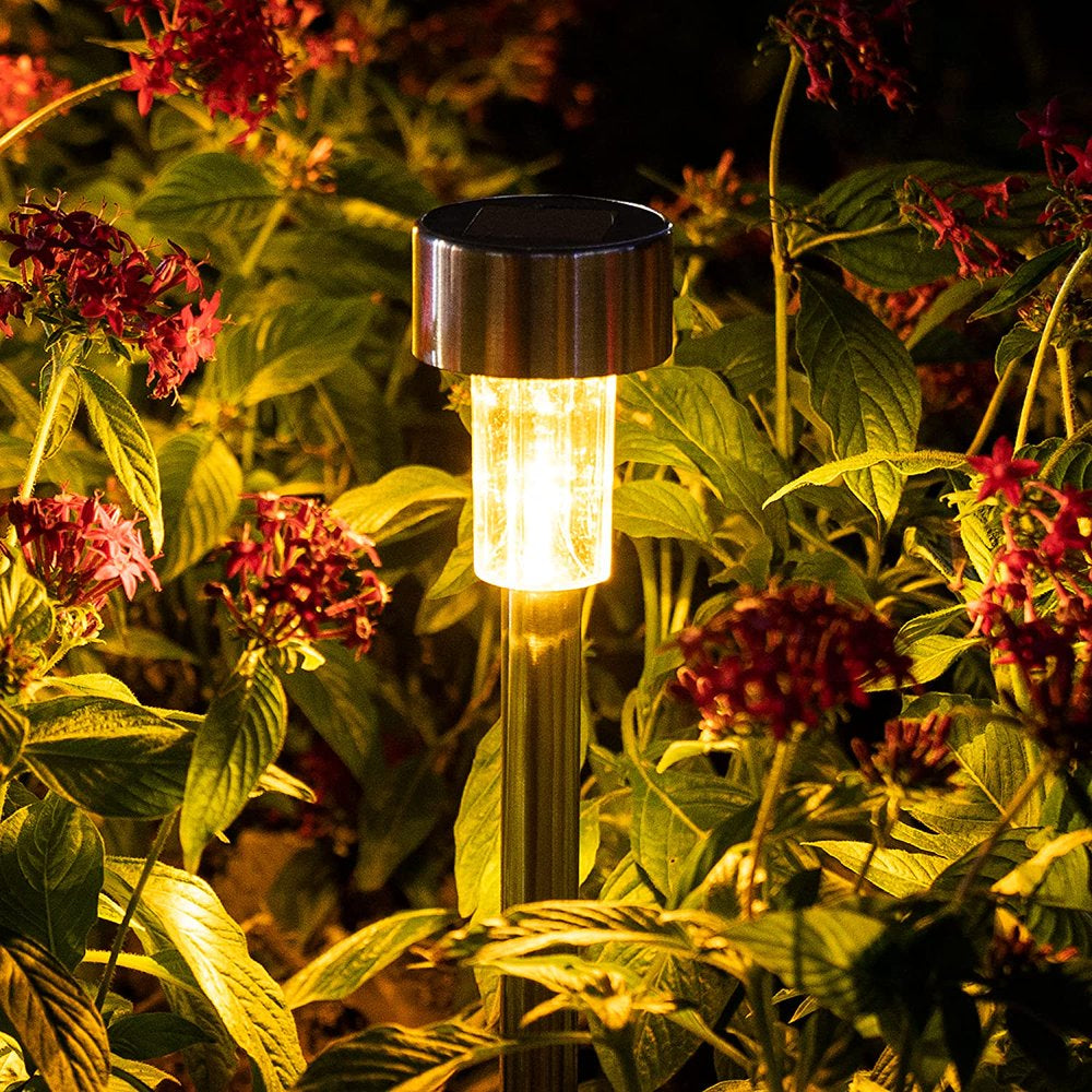 Skorter | Stainless steel outdoor pathway solar light - Waterproof, LED landscape lighting solar-powered light garden light for pathway patio courtyard