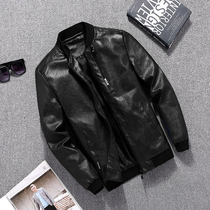 Herrbikerjacka i modern design med praktiska fickor Skorter