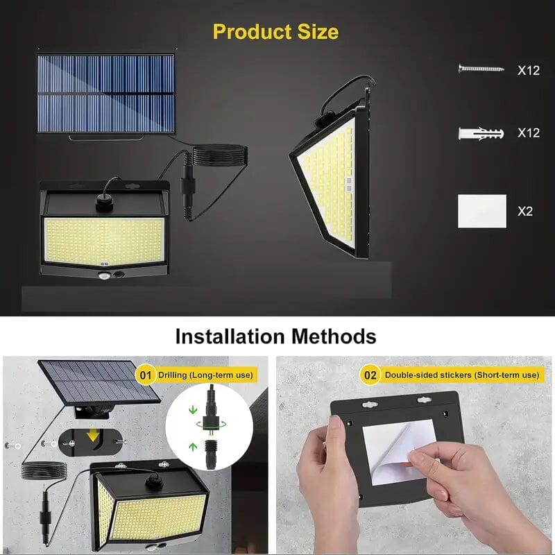 Skorter | 468 LED Solar Motion Sensor Security Outdoor Light