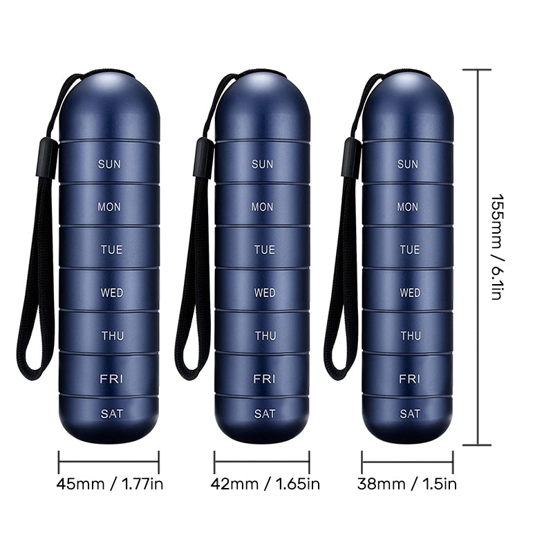 Skorter | 7 Days Portable Pill Organizer for Travel