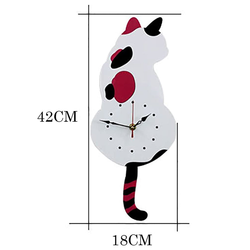 skorter | Nordic Cat Wobble Tail Wall Clock