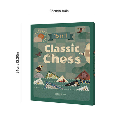 Skorter | 15-in-1 Multifunctional Book Style Portable Chess Set