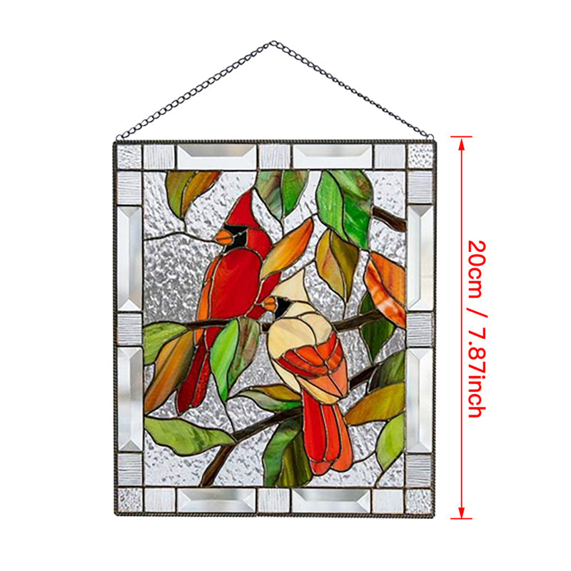 skorter | Cardinal Stained Glass Window Panel