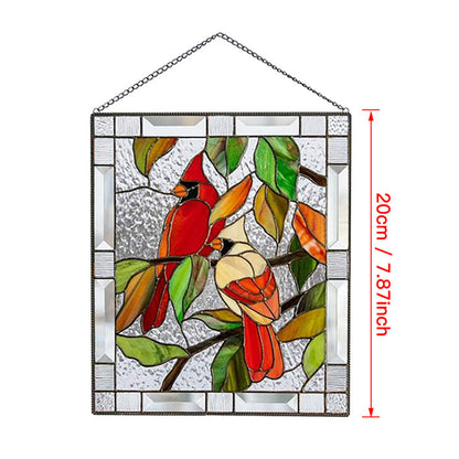 skorter | Cardinal Stained Glass Window Panel