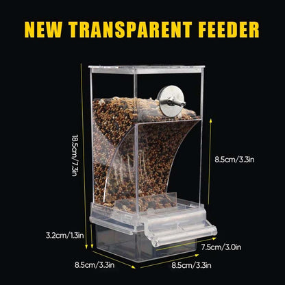 Skorter | Automatic transparent bird feeder without spills