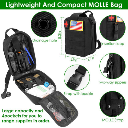 Skorter | 47-Pieces: Emergency Survival Gear EDC Equipment Tools with Bag