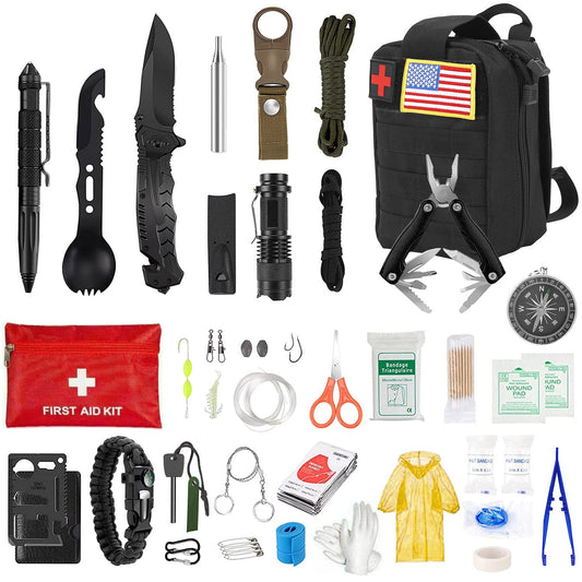 Skorter | 47-Pieces: Emergency Survival Gear EDC Equipment Tools with Bag