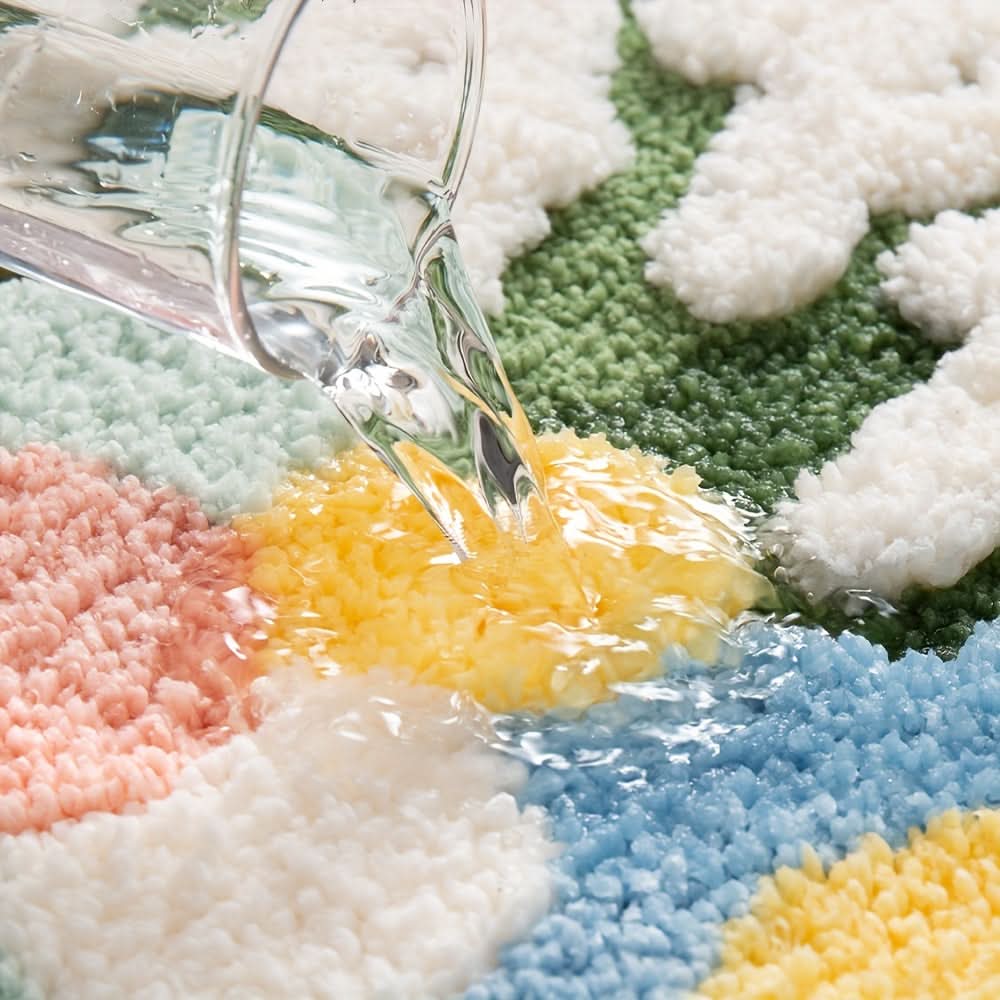 Skorter | FlorSoft - Extra absorbent bath mat with floral pattern