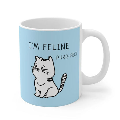 Skorter | Feline Purr-Fect Mug in Blue
