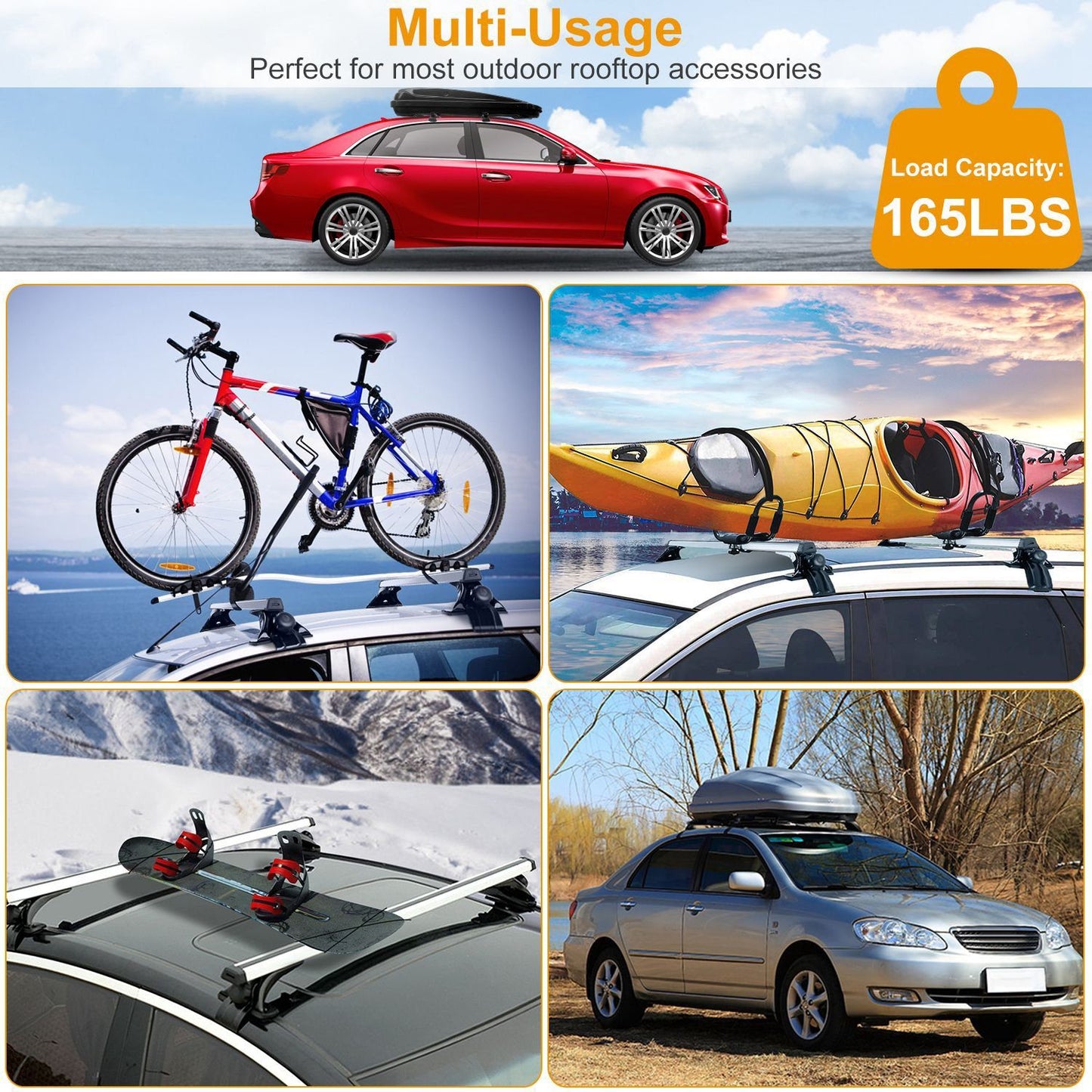 Skorter | 47.24-inch universal roof rack crossbar