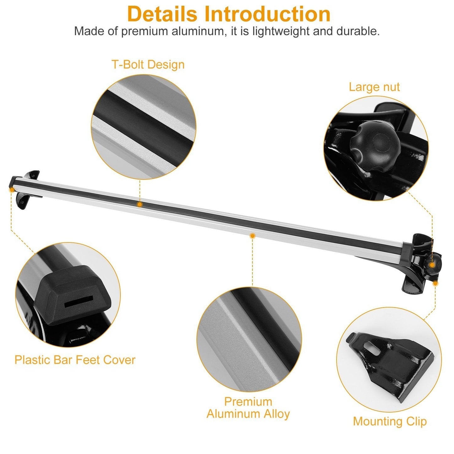 Skorter | 47.24-inch universal roof rack crossbar