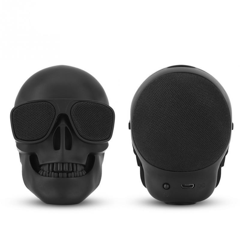 Skorter | Black Skull Speaker Bluetooth  Stereo Speaker