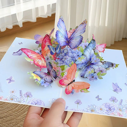 Skorter |  Vibrant 3D  Butterfly & Daisy Pop-Up Greeting Card