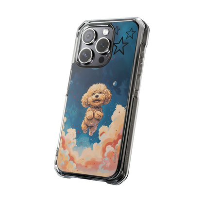Skorter | Fluff's - Pookie Poodle Floating in Space Magnetic Clear Case for iPhone Series