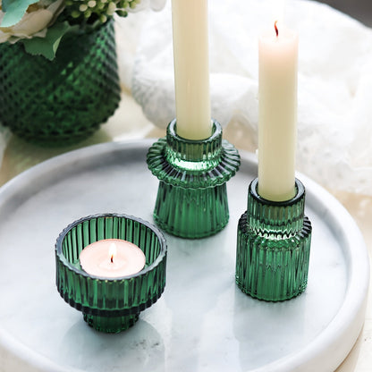 Skorter | 3/6-part Glass Candle Holders - Perfect for Table Decoration and Weddings