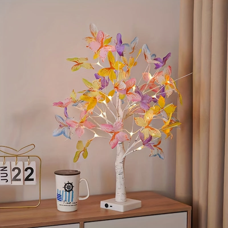 Skorter | GlowBirch - Elegant LED Birch Butterfly Lamp for Room and Festive Atmosphere