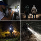 Skørter | 2-Packs LED Flashlights with Clip LE2050 Flashlight High Lumen Super Bright, 5 Lighting Modes, Zoomable Waterproof Light Flashlights for Emergencies, Camping, Powered by AAA Battery,