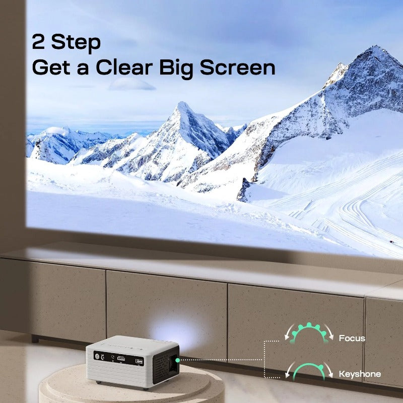 Skørter | Mini Projector 1080P Supported, 4000 Lumen LED 3.0 Outdoor Theater, 60000 HOURS BULB LIFETIME