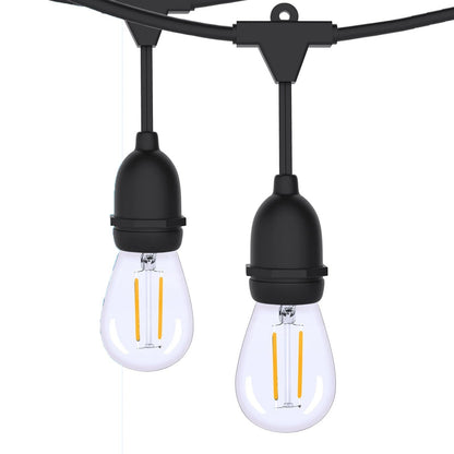 Skorter | 48 Ft. LED Light Chains Outdoor Commercial Quality Waterproof Bulbs
