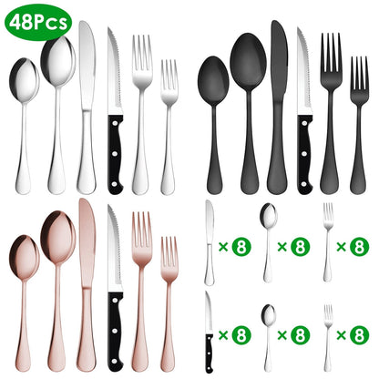 Skorter | 48-piece: Cutlery set in stainless steel