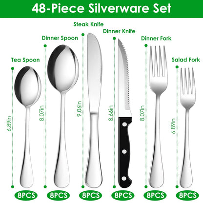 Skorter | 48-piece: Cutlery set in stainless steel